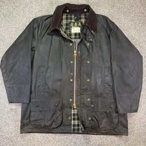 Barbour A150 Beaufort Wax Jacket C46 2XL Sage Green Vintage 90s Waxed Well Worn